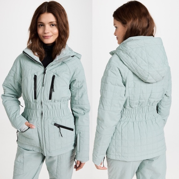Free People Jackets & Blazers - New Free People All Prepped Ski Jacket Aqua Haze